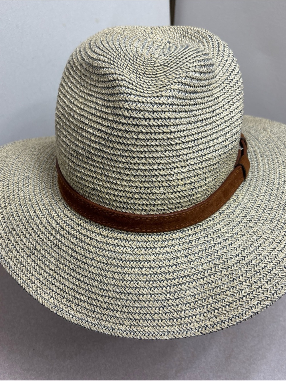 Stanton Australia Toyo Straw Fedora Hat Tan S/M Adjustable Summer Rancher Garden